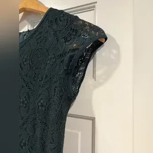 LOFT | Dresses | Loft Dark Green Lace Dress | Poshmark